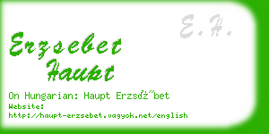 erzsebet haupt business card